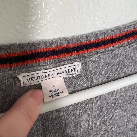 Melrose and Market Cardigan Sweater Gray Stripe - Picture 9 of 10